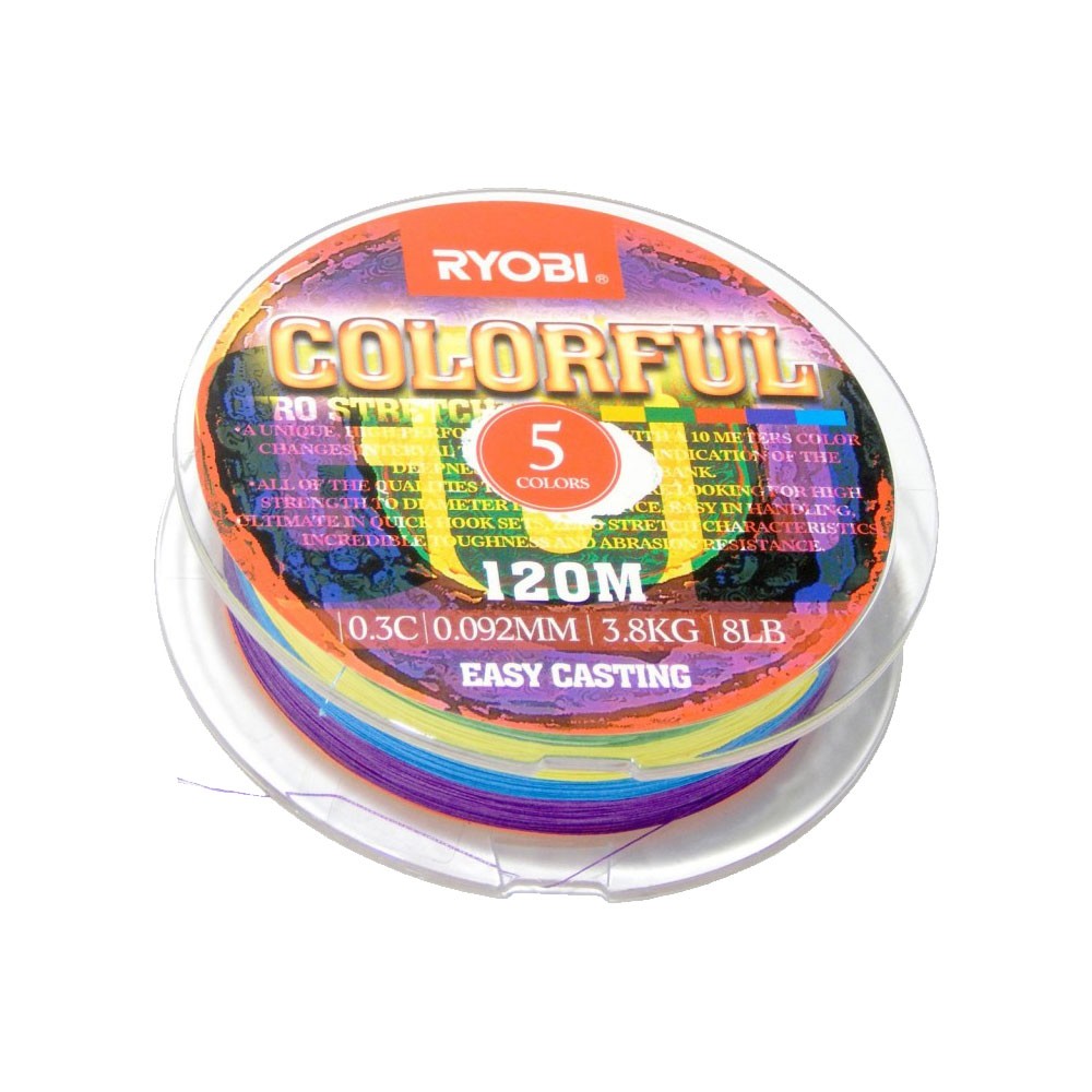 Νήμα πολύχρωμο 8κλωνο COLORFUL 120 μέτρα της RYOBI image