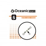 Στριφτάρι OCEANIC Crossline Rolling Swivel With Glow Beads 6τμχ image - 1