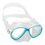 Μάσκα σιλικόνης CRESSI PERLA JUNIOR + Αναπνευστήρας MINIGRINGO Clear/Frame Aquamarine  image - 1