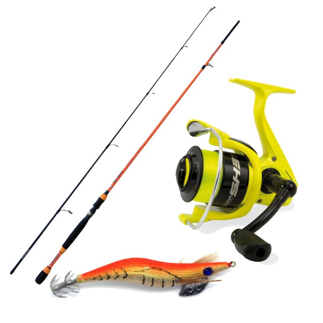 Καλάμι spinning SH1400 10-35 gr+ μηχανισμός SK3 20 + Πετονιά + Καλαμαριέρα main image