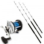 Καλάμι MIAMI 1.65 mt 12-30lbs + Μηχανισμός JD300 Trolling + Πετονιά + Τεχνητό  image - 3