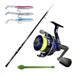 Καλάμι HD BOAT 1.80 + Μηχανισμός VIGOR SL40 FD + Πετονιά + Σιλικονούχα χελάκια + Απαγκιστρωτής image - 0