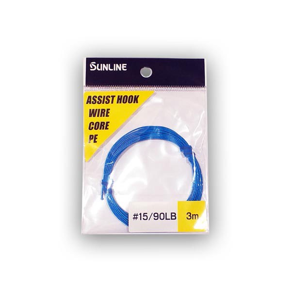 SUNLINE ASSIST HOOK WIRE CORE PE 90lbs 3mt image