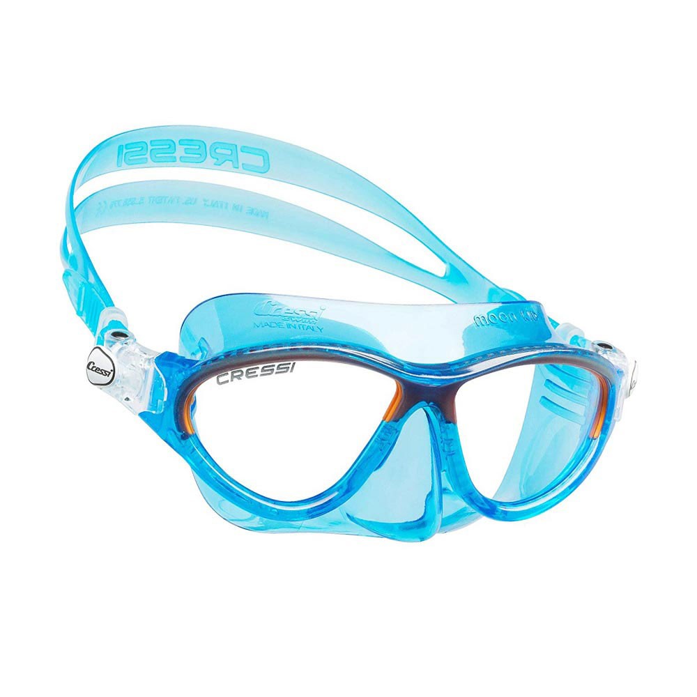 Μάσκα σιλικόνης CRESSI MOON KID Blue/Frame Orange image