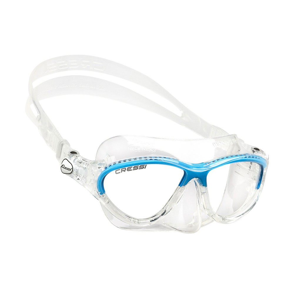 Μάσκα σιλικόνης CRESSI MOON KID Clear/Frame Blue image