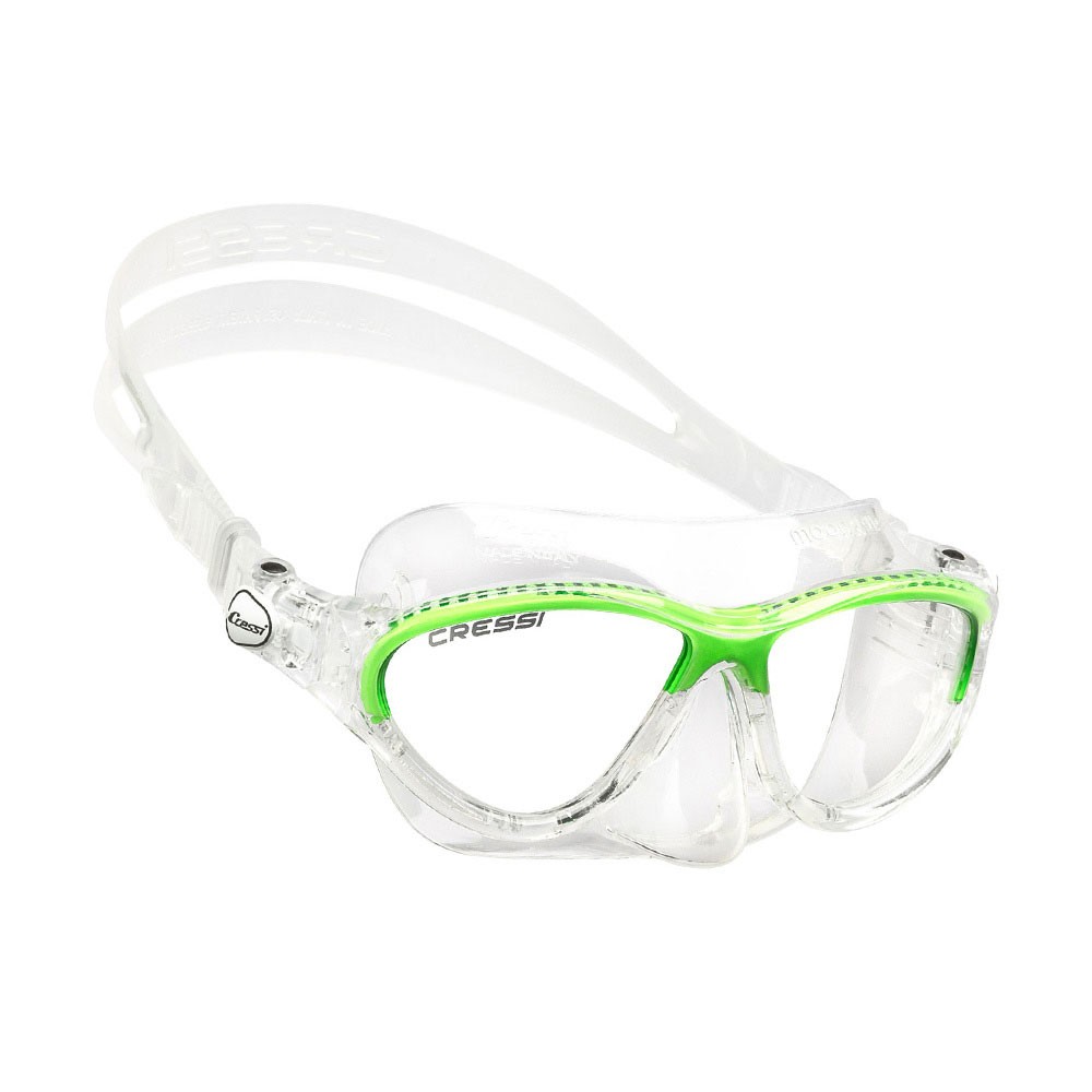 Μάσκα σιλικόνης CRESSI MOON KID Clear/Frame Lime image