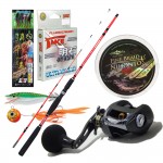 Καλάμι EGI MASTER RD + Μηχανισμός TAI CAST + Νήμα + Πετονιά fluorocarbon + Πλάνος + Τσαπαρί + Καλαμαριέρα image - 0