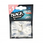 FIIISH BLACK MINNOW No 1 HOOKS BM038 4τμχ image - 0