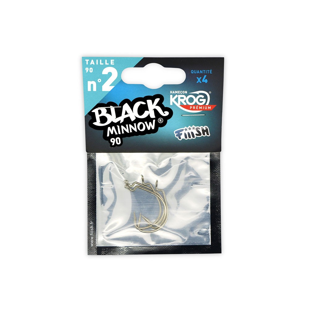 FIIISH BLACK MINNOW No 2 HOOKS BM147 4τμχ image