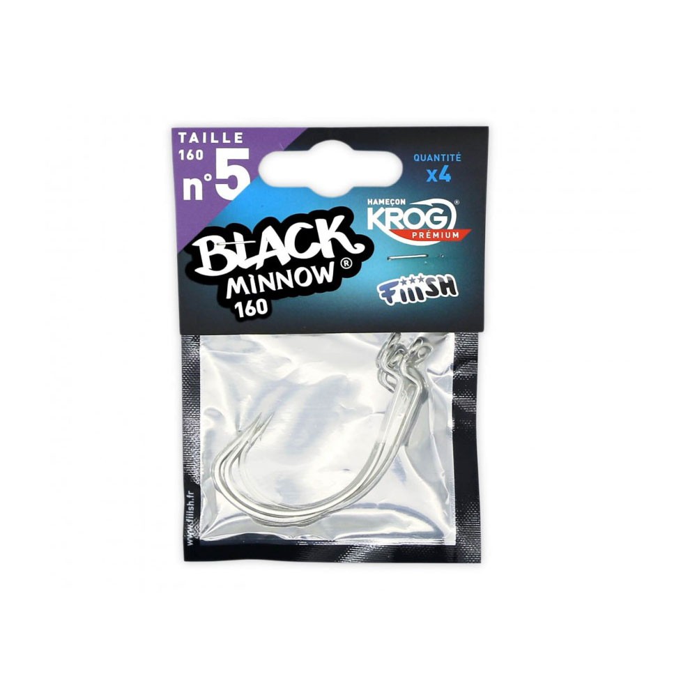 FIIISH BLACK MINNOW No 5 HOOKS BM210 4τμχ image