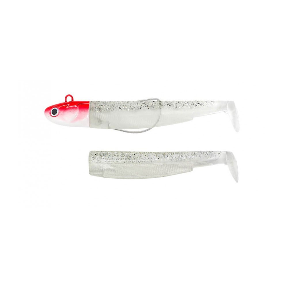 FIIISH BLACK MINNOW N.2 COMBO 20g WHITE GLITTER-RED HEAD BM1308 image