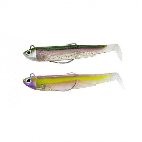 FIIISH BLACK MINNOW N.2 DOUBLE COMBO 8g GREEN MORNING-PURPLE BM921 main image