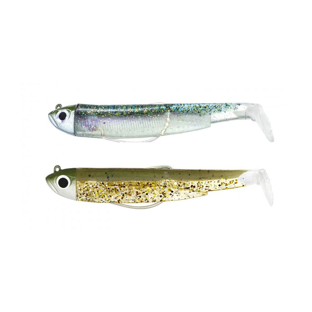 FIIISH BLACK MINNOW N.3 DOUBLE COMBO 12g GLITTER KHAKI-GHOST MINNOW BM780 image