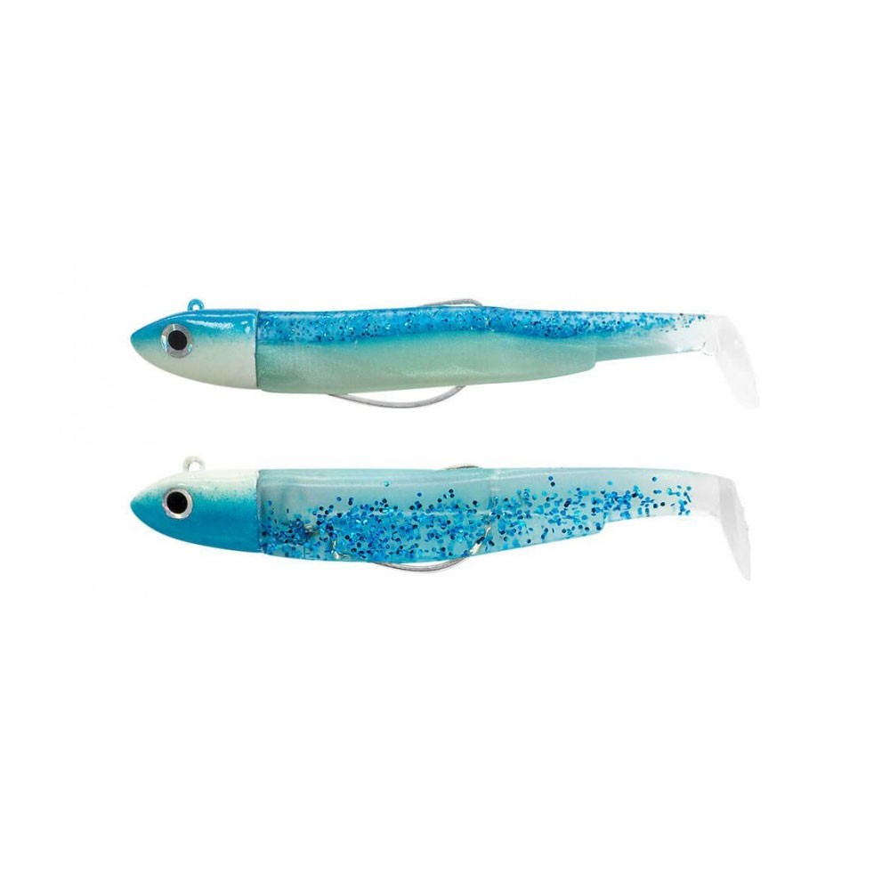 FIIISH BLACK MINNOW N.3 DOUBLE COMBO 25gr BLUE GLOW SHINY BLUE BM944 image