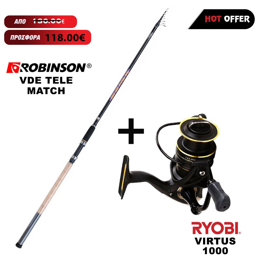 Combo Match ROBINSON VDE TELE MATCH 420 8-20gr + RYOBI VIRTUS 1000 image