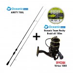 Καλάμι OCEANIC AIRITY 73UL + Μηχανισμός RYOBI VIRTUS 1000 + Νήμα ROCKY BRAID 150M image - 0