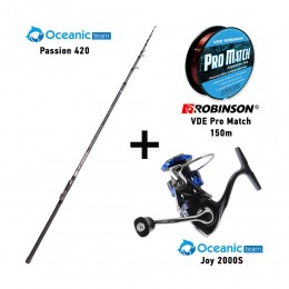 Καλάμι OCEANIC PASSION 420 + Μηχανισμός OCEANIC TEAM JOY 2000S + Πετονιά ROBINSON PRO MATCH 150m image
