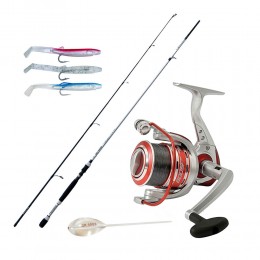 Καλάμι SH1400 2.70m 10-40gr + μηχανισμός VIGOR BOOST FD 300 + Πετονιά + Μπομπάρδα + Χελάκια image