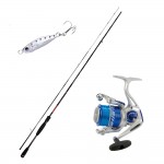 Καλάμι LINEA EFFE TOUCH 2.40m 0-8gr + Μηχανισμός SHIZUKA SK13 1000 + Πετονιά + Τεχνητό image - 0