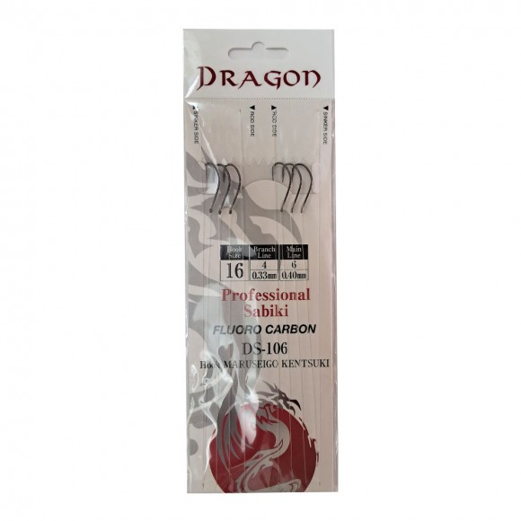 Αρματωσιές fluorocarbon DRAGON DS-106 3 αγκίστρια maruseigo 2τμχ main image