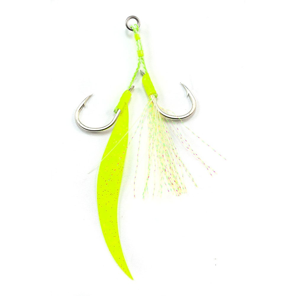 SLOW JIG SHORT TWIN Assist Hook VEGA Green SIL 2τμχ image