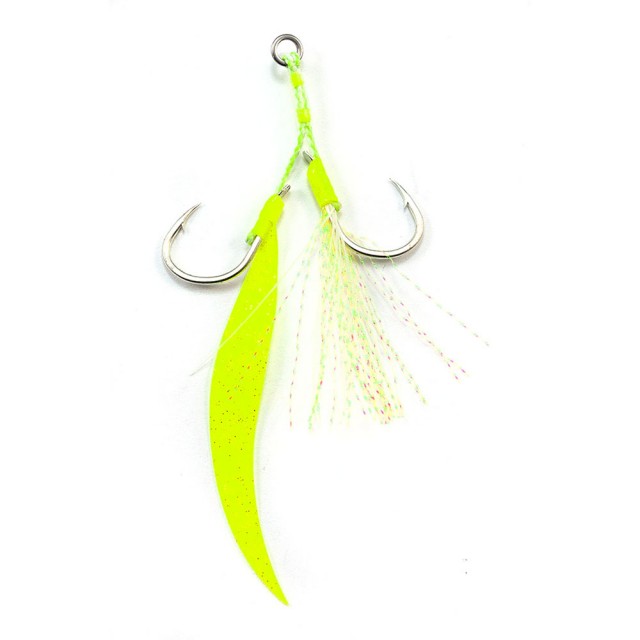 SLOW JIG SHORT TWIN Assist Hook VEGA Green SIL 2τμχ main image