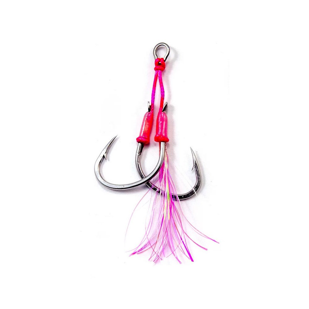 SLOW JIG SHORT TWIN Assist Hook VEGA Pink UV 2τμχ image