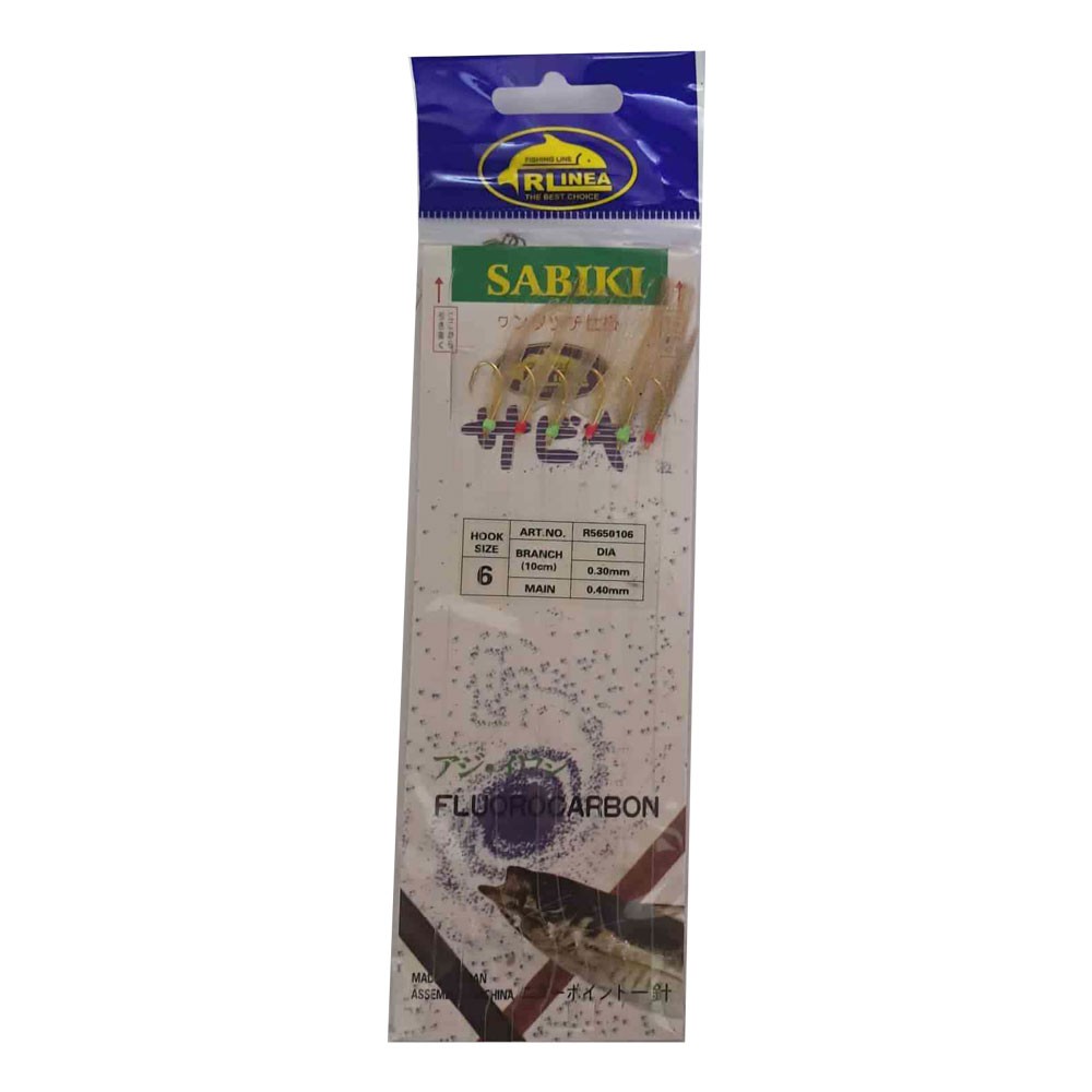 Τσαπαρί αόρατο 6 χρυσά αγκίστρια Ν 2-10 της RLINEA image