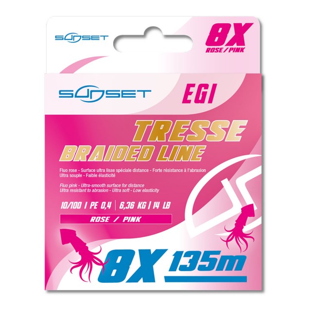 Νήμα Οκτάκλωνο SUNSET 8X RS EGING Fluo Rose 135m main image