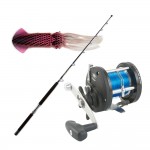 Καλάμι CARBO TROLL 30-50lbs + Μηχανισμός JD TROLLING EVOLUTION 500 + Πετονιά + Καλαμάρι Συρτής image - 0