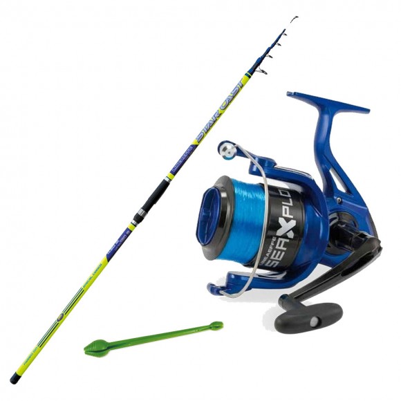 Καλάμι LINEAEFFE STAR CAST 4.20m 180g + Μηχανισμός SEA EXPLORER 70 + Πετονιά + Απαγκιστρωτής main image