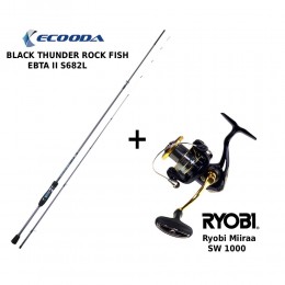 Καλάμι ECOODA BLACK THUNDER EBTA II S682L 2.03m 0.4-8gr + Μηχανισμός RYOBI MIIRAA SW 1000 image