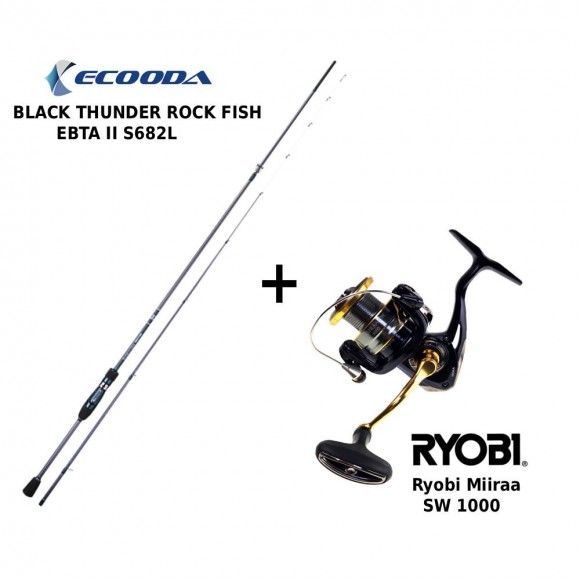 Καλάμι ECOODA BLACK THUNDER EBTA II S682L 2.03m 0.4-8gr + Μηχανισμός RYOBI MIIRAA SW 1000 main image