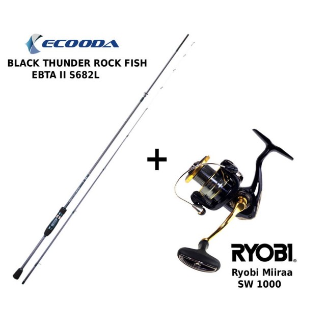 Καλάμι ECOODA BLACK THUNDER EBTA II S682L 2.03m 0.4-8gr + Μηχανισμός RYOBI MIIRAA SW 1000 main image
