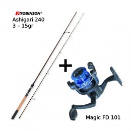 Combo LRF: Καλάμι ROBINSON ASHIGARI 240 3-15gr + Μηχανισμός ROBINSON MAGIC FD 101 image