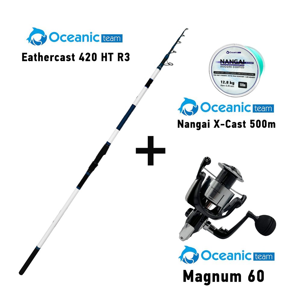 Σετ Surf Casting Oceanic EatherCast 420 HT R3 + Oceanic Magnum Advanced 60 + Nangai X- CAST 500m image